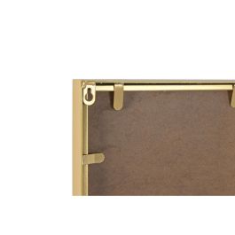 DKD Home Decor Espejo Glam Dorado de Pared con Marco de Hierro y Cristal, 140x60 cm (Luna 137x57.5 cm), Colección Anxi Recto