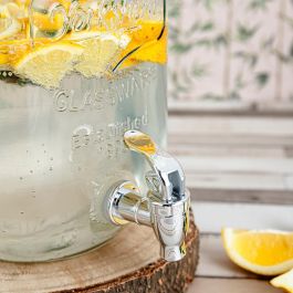 Dispensador de bebidas Quid Viba Azul Con Tapa Vidrio 4 L