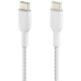 Belkin CAB004BT1MWH - Cable USB-C a USB-C trenzado de 1m, color blanco