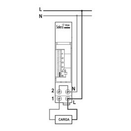 Solera R24 Interruptor Horario 24 Horas Analógico 230V AC Retractilado 16A