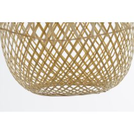 DKD Home Decor Lámpara Techo Balines Pamela Natural Bambú 55 x 55 x 19 cm