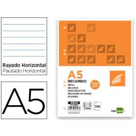 Recambio Liderpapel A5 100 H 100 gr-M2 Horizontal Doble Margen 6 Taladros Precio: 3.0250004356. SKU: B1APKVAWBC