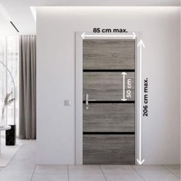 Nordlinger Pro NOR3354768905143 Kit de renovación de puertas 4 hojas 85x50 cm, 3 perfiles negros 85x2 cm Roble Greige Nordlinger Pro NOR3354768905143 Kit de renovación de puertas 4 hojas 85x50 cm, 3 perfiles negros 85x2 cm Roble Greige