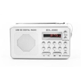 Radio Digital Fm Lector Mp3 Y Usb Batería Recargable ELBE RF-49-USB