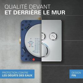 Grohe 34877000 Conjunto de Ducha Empotrado con Mezclador Termostático y Todo Tipo de Chorros - Gris