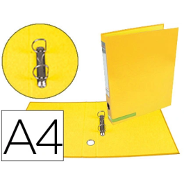 Liderpapel Carpeta de 2 anillas 25 mm mixtas A4 forrado color system con ollao y tarjetero amarillo Precio: 3.69000027. SKU: B13PTW7R36
