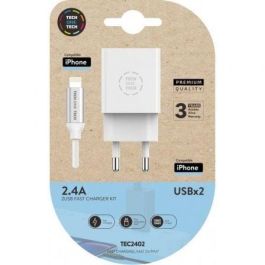Cargador Doble Blanco+Cable Braided Nylon Lightning Para Apple, Alto Rendimiento2,4ª Precio: 10.50000006. SKU: B1GQQP6JF8