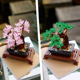 Lego 10281 Bonsai Creator Expert, Kit de Decoración Botánica de Bricolaje para Adultos