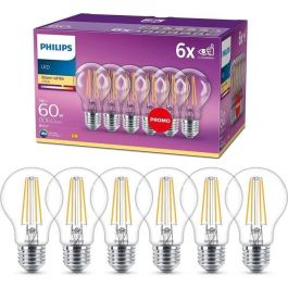 Philips, paquete de 6 Bulb E27 LED transparente de 60W, White White Precio: 26.68999971. SKU: B1BXGGFPPP