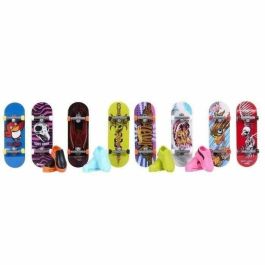 Hot Wheels MATHLP19 Pack Colección Tony Hawk de 8 Fingerskates con Tablas de Skate Miniatura - Diseños Variados Multicolor