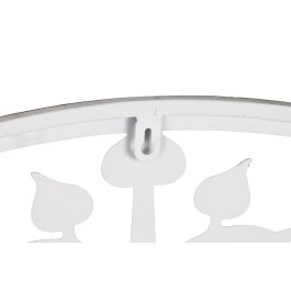 DKD Home Decor Decoración Pared Oriental Blanco Negro Metal Buda 100 x 100 x 1 cm (2 Unidades)