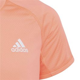 Camiseta de Manga Corta Infantil Adidas Aeroready 3 Bandas Salmón