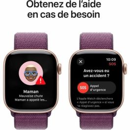 Apple Watch Series 10 GPS - 42 mm - Caja de aluminio en oro rosa - Correa deportiva color ciruela