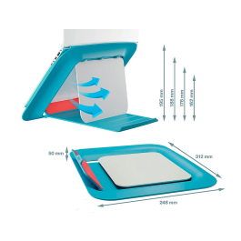 Soporte Leitz Ordenador Portatil Ergo Cosy Azul