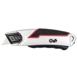 WEDO 78 837 Cutter de Seguridad, Cuerpo de Metal, Aleación de Zinc, Negro/Rojo/Plata, 16.6 cm
