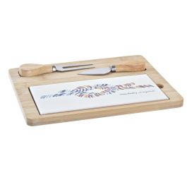 DKD Home Decor Tabla para Aperitivos de Bambú y Gres, Colección Salitre Mediterráneo, Azul Multicolor, Set de 4 (24.5x20x1.2 cm) Precio: 6.9696. SKU: B1GCKVATPJ
