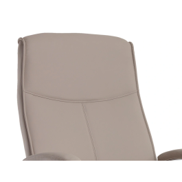 Q-connect Silla de Dirección Modo Na, Simil Piel, Base Metálica, Ruedas Premium, Color Gris, Altura Máx. 1220 mm