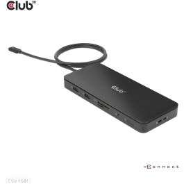 Club3D Docking Station Thunderbolt 4 11-en-1 para 2 Pantallas, USB, Ethernet, Lector SD, 140W Negro