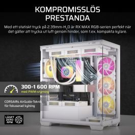 Corsair CO-9051039-WW COR1734308848629 Kit de inicio de un solo ventilador iCUE LINK RX140 RGB Max White para Refrigeración PC