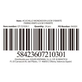 Cuchillo Mondador Sybarite 6.5 cm - Quttin (24 Unidades) Cuchillo Mondador Sybarite 6.5 cm - Quttin (24 Unidades)
