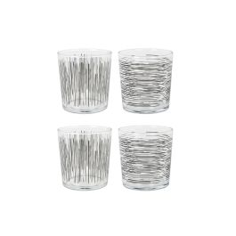 LAV Set de 4 Vasos Pinta Ischia, 340 cc (345 ml) c/u, Cristalería de 9x9x12 cm (6 Cajas)