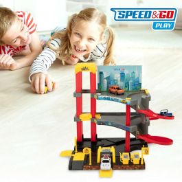 Garaje Parking con Vehículos Speed & Go 37 x 29 x 25 cm (4 Unidades) Garaje Parking con Vehículos Speed & Go 37 x 29 x 25 cm (4 Unidades)