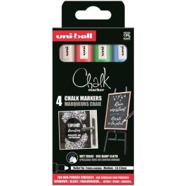 Marcador Tiza Liquida Uni-Ball Chalk Marker Pwe 5M 4P 1,8-2,5 Mm Colores Basicos Caja De 4 (Blanco, Rojo, Verde F., Y Azul Claro) Precio: 11.49999972. SKU: B1CF6S9CBA