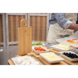 Kinvara Set 6 Tablas de Bambú con Soporte | 14 x 31 x 6.5 cm (Set de 6)