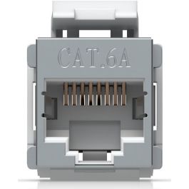 Ubiquiti Acoplador Keystone Cat6A Pass-through para Cables Ethernet Pre-terminados, Conector de Acero Inoxidable - Pack de 12