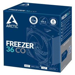 ARCTIC Freezer 36 CO Refrigerador de Aire para CPU con 2 Ventiladores PWM, 4 Tubos de Calor, Compatible con LGA 1851/1700 y AM4/AM5, Negro/Plata