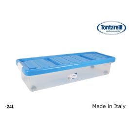 Inde Caja de Almacenaje Baja con Ruedas Transparente 24 L 79 x 28,7 x 16,8 cm (6 Unidades) Precio: 77.50000027. SKU: B16FC2YXQX