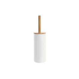 DKD Home Decor Escobillero Basicos Blanco Natural PP Bambu 9 x 9 x 35.5 cm