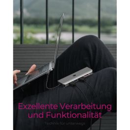 ICY BOX IB-DK4061-CPD USB-C Docking Station con Carga PD de 100W y Múltiples Puertos