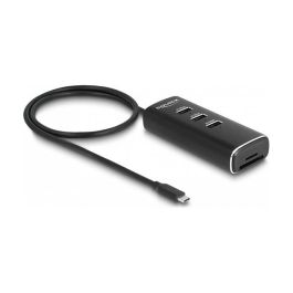 DeLOCK Hub USB 3.2 Gen 1 de 3 Puertos y Lector de Tarjetas SD/Micro SD, Conector USB-C, Cable 60 cm, 10 Gbps, Interruptor por Puerto, Negro Precio: 49.50000011. SKU: B1F5HM65SD