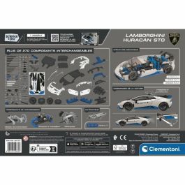 CLEMENTONI - Lamborghini Huracan STO para construir - Ruedas orientables - Manual ilustrado y aplicación para visualización 3D - Fabri