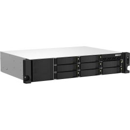 QNAP TS-873AEU-RP-4G NAS Servidor de Almacenamiento 2U Bastidor Gris Procesador AMD 2.2 GHz DDR4 64 GB 8 Bahías SATA SSD 2.5/5 GbE
