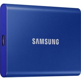 Samsung MU-PC1T0H/WW Disco SSD Portátil T7 Touch 1TB USB 3.2 Gen2 NVMe 1050MB/s Lectura Azul Compacto y Resistente a Caídas