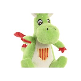 DKD Home Decor Peluche infantil Dragón Sant Jordi de Poliéster Verde 13 x 12 x 10 cm