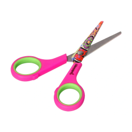 Liderpapel Tijeras Hip Hop 14cm Hojas Acero Inoxidable Mango Plástico Punta Redonda Unidad