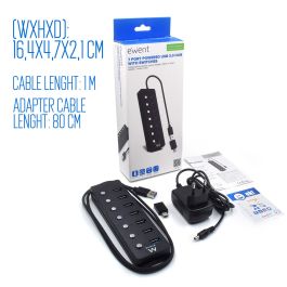 Hub Ewent 7 Puertos Usb 3.0 Hub Ewent 7 Puertos Usb 3.0