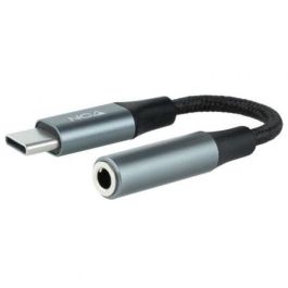 Adaptador USB-C a Jack 3.5 mm NANOCABLE 10.24.1204 11 cm Gris