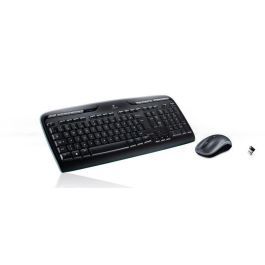 Logitech Mk330 Teclado y Mouse Inalámbrico con Acceso Rápido Multimedia y Diseño Ergonómico, Conexión Avanzada de 2.4 GHz, Plug and Play, Duración de Pilas Prolongada, Color Negro