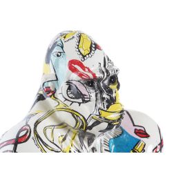 DKD Home Decor Figura Gorila Resina Dorado Multicolor 13 x 22 x 14 cm