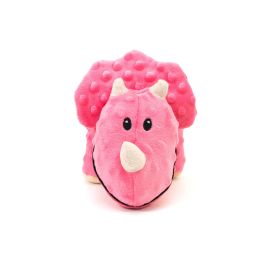 Gloria Peluche Para Perro Yamata, Dinosaurio Juguete Mullido con Sonido (Squeaker) y Texturas 3D, Poliéster, Color Rosa