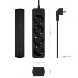 Aisens Regleta de Enchufes 4 Tomas Sin Interruptor, Cable 1.4M Negro Aisens Regleta de Enchufes 4 Tomas Sin Interruptor, Cable 1.4M Negro