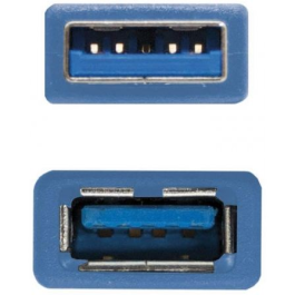 Nanocable 10.01.0901-BL Cable Alargador USB 3.0, Macho a Hembra, 1 metro, Azul, 5 Gbps