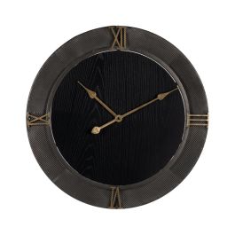 Reloj de Pared Negro Dorado Hierro Madera MDF 61 x 2,5 x 61 cm Precio: 84.7899998. SKU: B13383KKB9