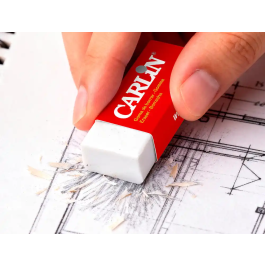 Carlin Goma de borrar plástica escolar y de oficina 10x30x30 mm