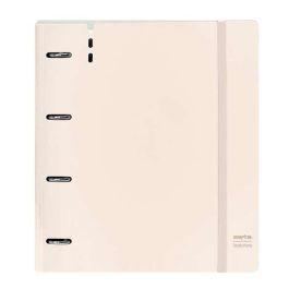 Carpeta Con Recambio Safta Din A4 Cuadro 5 mm Polipropileno Foam 4 Anillas 35 mm Rosa Claro