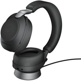 Jabra Evolve2 85 Stereo UC + Ladestation + Link 380 USB-C. Auriculares Inalámbricos y Alámbricos Oficina Negro